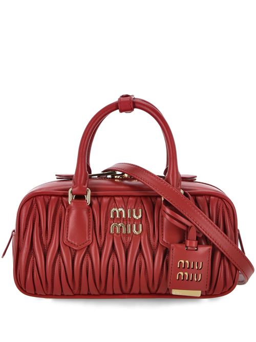 Dark red matelassé bag Miu Miu | 5BB142V-OONN88F0011